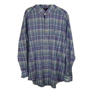 Vineyard Vines Mens Plaid Long Sleeve Slim‎ Fit Tucker Shirt Size M